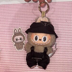 Authentic Cute Plush Keychain with Black Outfit